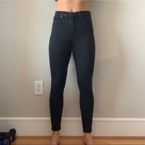 J Crew Size 29 Black High-Waisted Skinny Jeans